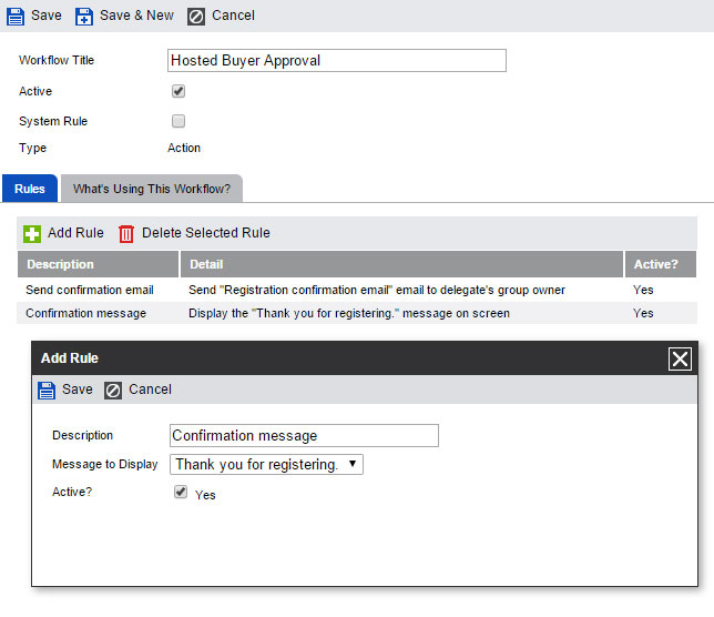 Create workflows to perform common tasks on attendee records